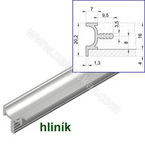 Profil UKW 15, L-3,5m HLINÍK
