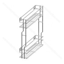 VARIANT MULTI košík bočný bez výsuvu, cargo mini 150 L-450 mm, efekt chróm /Rejs