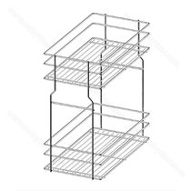 VARIANT MULTI košík spodný bez výsuvu, cargo mini 500 L-450 mm,efekt chróm /Rejs