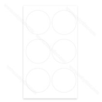 Krytky samolep.fi 40 mm W980 SM biela (1 plátok= 6 krytiek) nr.320