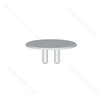 Krytka nasúvacia pre excenter 25 mm s 2x kolíkmi fi 3mm, biela