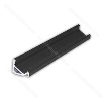 LED PROFIL - 16x13mm Rohový, Profil - čierny, 3m, bez krycej lišty/CP
