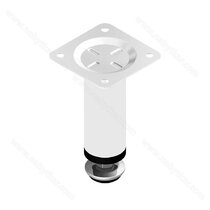 Nábytk.noha 100mm Fi25 10kg, biela 