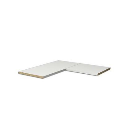 Polica spájaná do hornej rohovej skrinky lámacej 650x650, biela