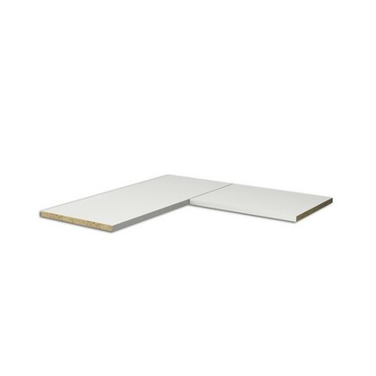 Polica spájaná do hornej rohovej skrinky lámacej 700x700, biela