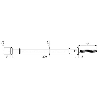 Dlhá 955.100.02,na 200mm poličku, inox /Nábytkár