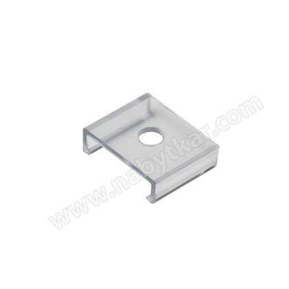 LED PROFIL - 07x17mm, uchytenie číre, plast.