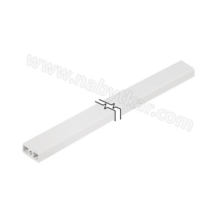 Priečny hranatý reling na skrátenie 1046 mm ANTARO/ INTIVO biely /Blum