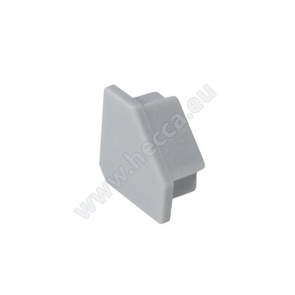 LED PROFIL - 18x18mm Rohový aj Rohový SLIM - Koncovka - sivá /LC