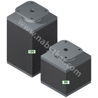 Nábytk.noha N 60x60 B "big" , inox