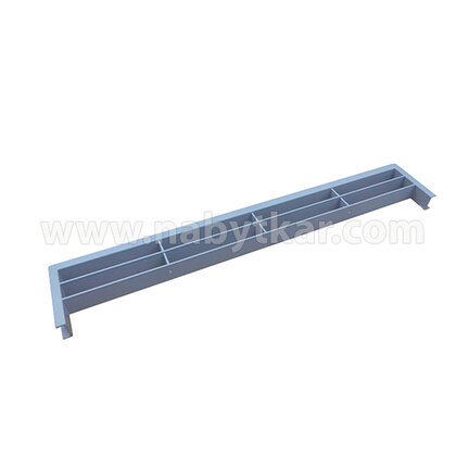 Ventilačná mriežka do lišty coklovej, sivá ,na otvor 380 x 60 mm