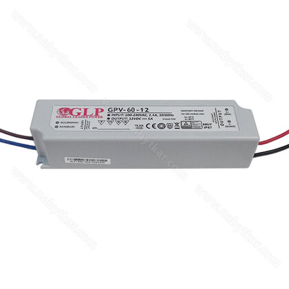 LED Trafo Vodeodolné12V, 60W; 5A IP67/ GPV