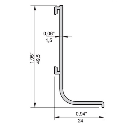 Gripless LIGHT profil typ- "L"  L-3,5m