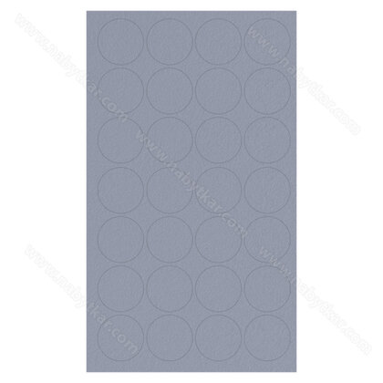 Krytky samolep.fi 20 mm U960 / 0162 onyxovo sivá (1 plátok= 28 krytiek) nr.059