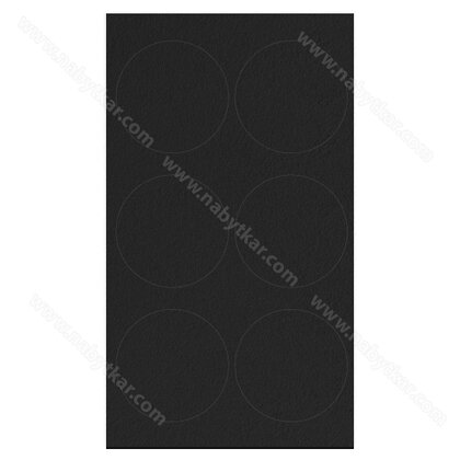 Krytky samolep.fi 40 mm U999 ST9/0190 PE čierna (1 plátok= 6 krytiek) nr.327