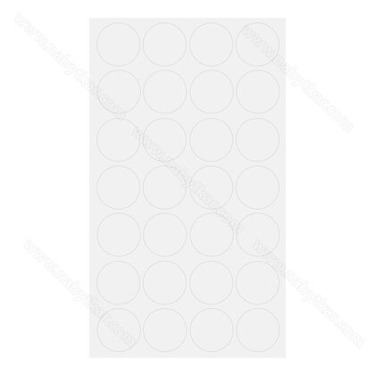 Krytky samolep.fi 20 mm W1100 PG biela lesklá (1 plátok= 28 krytiek) nr.321