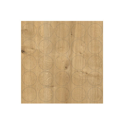 Krytky samolep.fi 20 mm (1 plátok= 28 krytiek), dub hamilton H3303 nr.151