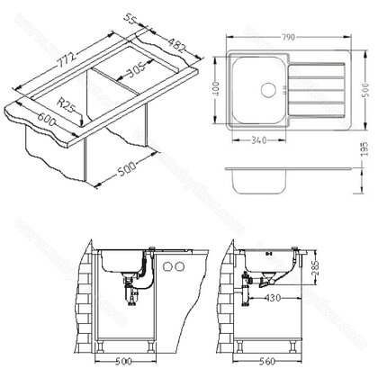 Drez LINE 80 MAXIM, 790x500x190 /alveus dopredaj