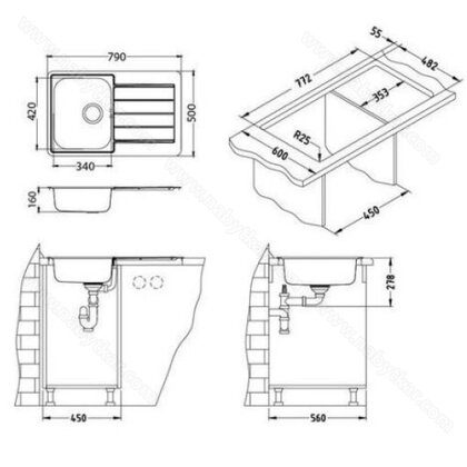 Drez LINE 80, 790x500x160 /alveus