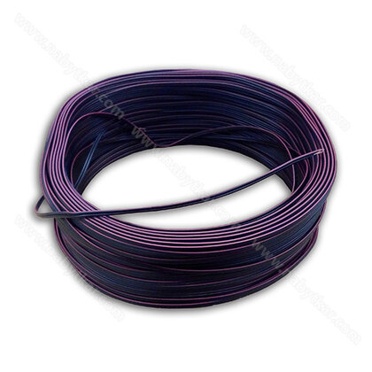 Kabel 2x 0,22 do led svetiel čierny s červeným pásikom (bal : 50 bm )