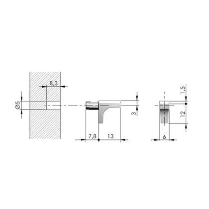 Podperka K-line fi 5 mm