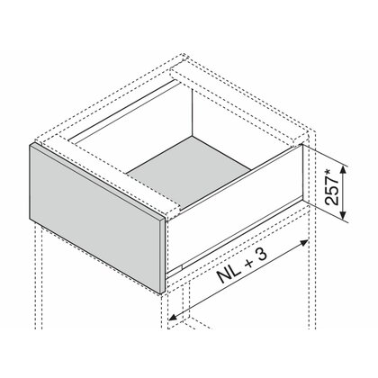 Legrabox, bočnice 770F5002S biele, 500 mm /Blum