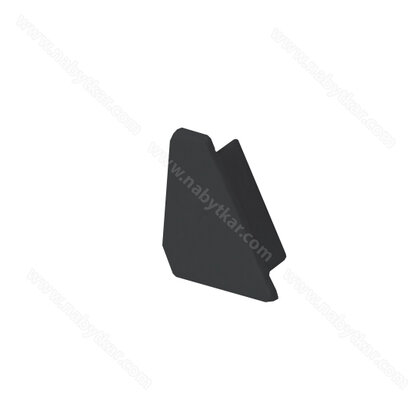 LED PROFIL - 16x13mm Rohový, Profil - hliník, koncovka čierna , ľavá/CP