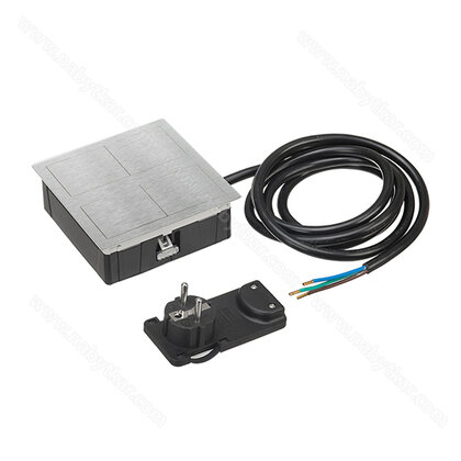 Stolová zásuvka Versahit dual 2x230 V inox
