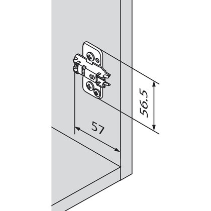 Platnička CLIP H0 EXPANDO s hmoždinkami a excentrom 3D, 174H7100E /Blum
