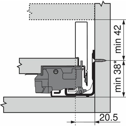 Legrabox, bočnice 770N4002S Orion sivá matná, 400 mm /Blum