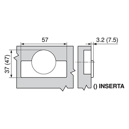 Záves CLIP TOP 155° inserta, bez pružiny 70T7590.TL /Blum