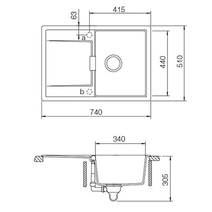 Drez Mono D-100S + sifón