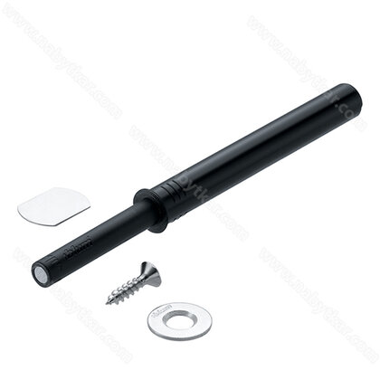 TIP-ON - tlmič s magnet a samol.platničkou,dlhý typ, karbónová čierna /Blum