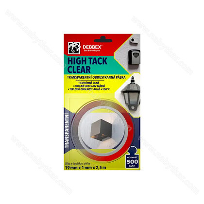 Obojstranná páska High Tack CRYSTAL 19mm x 2,5 m / Den Brawen
