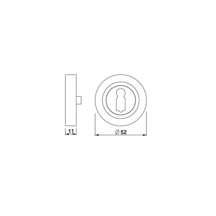 Rozetka na Kľúč T-002-100-G8/G2 inox/chróm pre CARINA