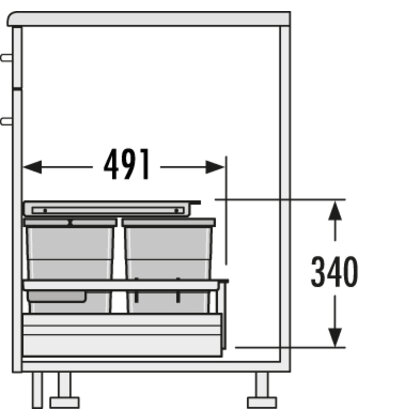 Odpadkový separátor K 450 18+8+8D /HAILO
