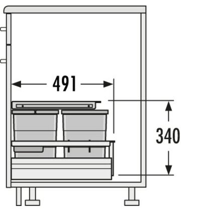 Odpadkový separátor K 500 18+8+8D /HAILO