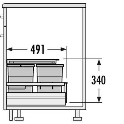 Odpadkový separátor K 600 18+8+8D /HAILO