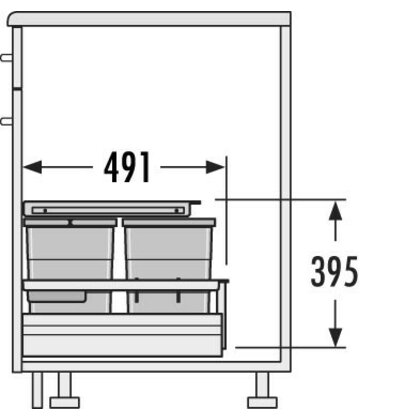 Odpadkový separátor K 600 20+20 /HAILO