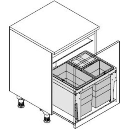 Odpadkový kôš-Triple XL 600 28+13+13D /HAILO