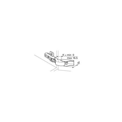 Záves Clip Top Blumotion CRISTALLO 71B4500C ONYX pre skl. dvierka /Blum