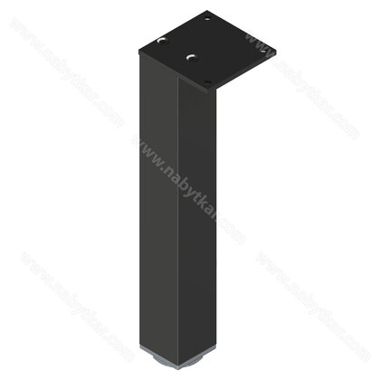 Nábytk.noha N 45X45 B 300mm, čierna s reguláciou /Zobal