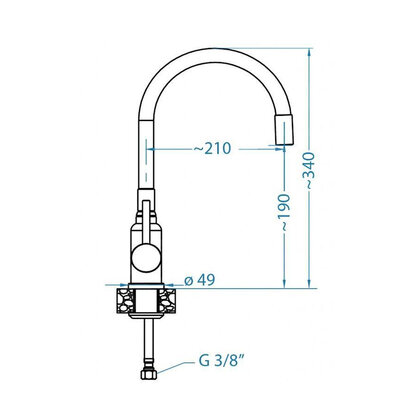 Batéria Mintas s flexibilnou hadicou , G55 beige / inox ,Alveus