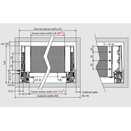 Creobox Plus 350, v-127, biely pre 18 mm dno  /DTC