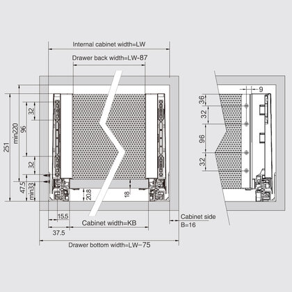 Creobox Plus PUSH 500, v-238, biely pre 18 mm dno  /DTC