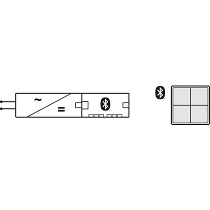 Nástěnné tlačítko, Häfele Connect Mesh 850.00.141, 4 cestný, 81 x 81 x 12 mm