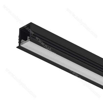 Häfele Loox5 profil 1104 pro osvětlovací LED pásky,Hliník, černý elox, 3000 mm 833.95.725