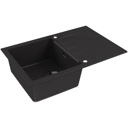 Drez CADIT 20 G91 čierny , 790 X 500 mm , vanička : 375x425x198 mm  BLACK EDITION / Alveus