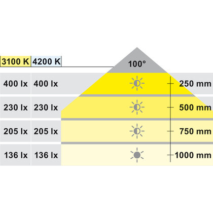 LED pásik v silik. puzdre, LED 1163 24 V 2-pólová (jednof.), drážk. 4 x 8 mm,180 LED/m, 9,6 W/m, 1m