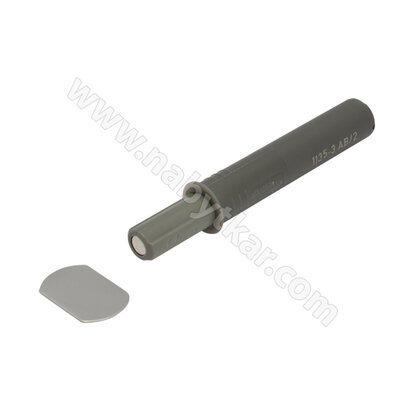 TIP-ON - tlmič s magnet a samol.platničkou,krátky typ,956.1004 sivý /Blum